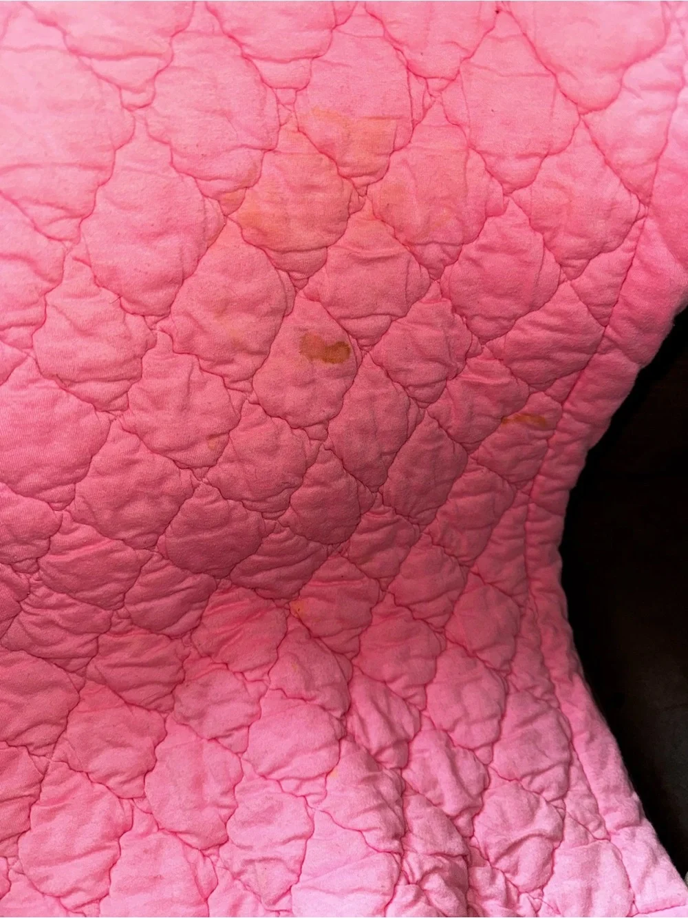 Jim and Bill Pink Quilted Kids Blanket Vintage